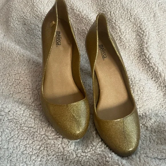 Melissa Shimmering Gold Heels - Picture 1 of 5